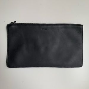EUC Baggu Black Leather Fold Clutch